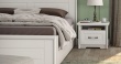 Manželská posteľ 160x200cm Marley - biela/borovica - detail s šuplíkem