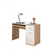 PC stôl, dub sonoma / biela, EMIO Typ 6