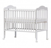 Postieľka so sťahovacím bokom Alek 60x120cm - buk/biela