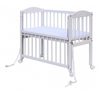 Postieľka so sťahovacím bokom Baby Scarlett 90x41cm - biela