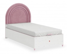 Detská posteľ s úložným priestorom Susy 100x200cm - biela/ružová