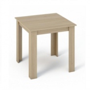 Jedálenský stôl, dub sonoma, 80x80, KRAZ