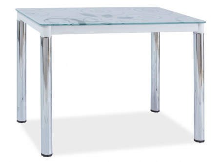 Jedálenský stôl DAMAR II biela-chróm
