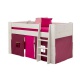 Textilný domček k vyvýšenej posteli Dany - lila / ružová