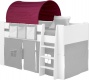 Textilný tunel k vyvýšenej posteli Dany - lila / ružová