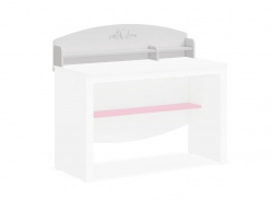 Nadstavec na študentský písací stôl Rosie - biela/rubínová
