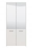 Skriňový botník so zrkadlom Trento - biela