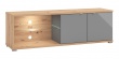 TV stolík 160 s kompletným osvetlením Abuela - dub artisan/šedá