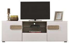TV stolík 160 Carter - biela/dub šedý