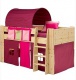 Detská vyvýšená posteľ so šmykľavkou Dany 90x200 cm - masív