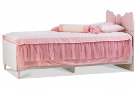 Detská posteľ 100x200 s výklopným úložným priestorom Chere - breza/ružová