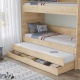Poschodová posteľ s prístelkou, úložným priestorom a rebríkom Cody Modular - detail