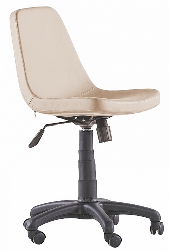 Otočná kancelárska stolička na kolieskach Comfy - krémová