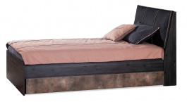 Študentská posteľ 100x200 s úložným priestorom Falko - dub rebap/bronz