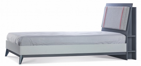 Študentská posteľ 100x200 Thor - růžová/šedá/černá