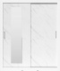 Šatníková skriňa 180 so zrkadlom Roxy - biela/mramor biely