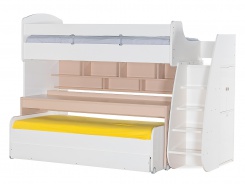 Multifunkčná posteľ II s výsuvným stolom, posteľou a zásuvkou Andy - béžová