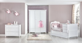 Izba pre bábätko Luxor - biela/ružová