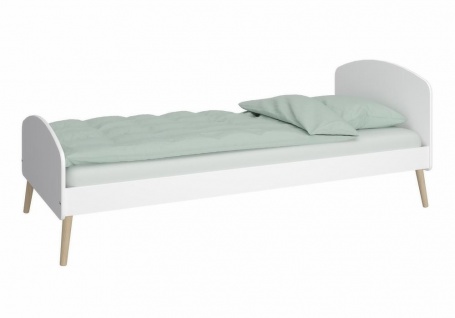 Detská posteľ 90x200cm Mokiana - biela/dub