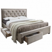 Manželská posteľ, sivohnedá, 180x200 cm, OREA