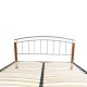 Manželská posteľ, drevo jelša / strieborný kov, 160x200, MIRELA