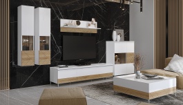 Luxusná obývacia izba Salinger - orech pacifik/biela