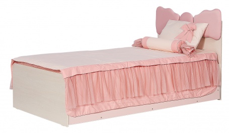 Detská posteľ 100x200 so zásuvkou Chere - breza/ružová