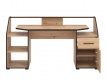 Kancelársky stôl Walenby - dub artisan/čierna