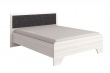 Manželská posteľ 160x200 Zita - jaseň biely/čierna