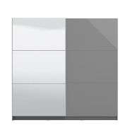 Dvojdverová posuvná skriňa so zrkadlom 220 Tropea - šedá - výber prevedenia