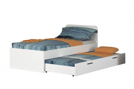 Študentská posteľ 90x200 so zásuvkou Jarek - biela