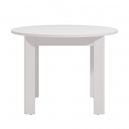 Okrúhly jedálenský stôl Dante - biela