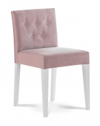 Detská čalúnená stolička Quadrat - ružová/biela