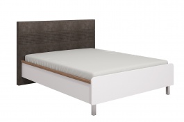 Manželská posteľ 160x200 Lilo - biela/dub flagstaff/šedá