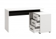 Písací stôl s kontajnerom Timmy - biela/čierna