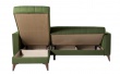 Rohová sedacia súprava, rozkladacia s úložným priestorom Verde - zelená