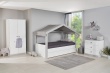 Domečková posteľ 90x200 s látkovou striekačkou + zásuvka pod detskú posteľ Spencer - v priestore