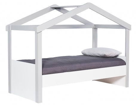 Domčeková posteľ 90x200 Spencer - biela/šedá