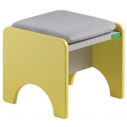 Detská stolička Raundo - žltá/šedá