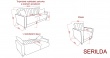 Sedacia súprava, rozkladacia s úložným priestorom Serilda - rozmery