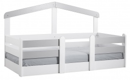 Detská posteľ 90x190 Boom - biela/šedá