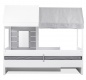 Domčeková posteľ 90x190 Boom - biela/šedá