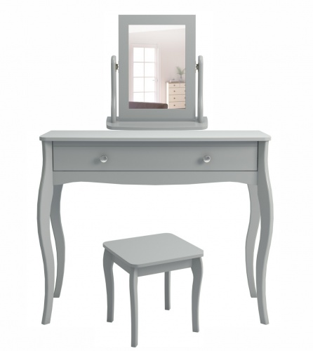 Toaletný stolík so zrkadlom Baroko - tmavo šedá