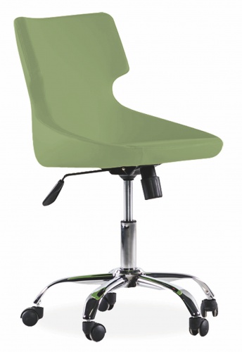 Otočná stolička na kolieskach Colorato - zelená