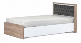 Študentská posteľ 120x200 s výklopným úložným priestorom Brian - dub/biela