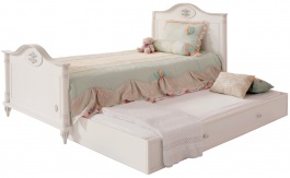 Detská posteľ s prístelkou Carmen 100x200cm - biela