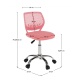 Otočná stolička SELVA - ružová/chróm