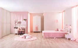 Detská izba III Chere - breza/ružová