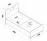 Detská posteľ 100x200 s výklopným úložným priestorom Chere - rozmery