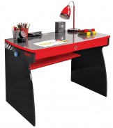 Detský písací stôl Rally - červená/čierna